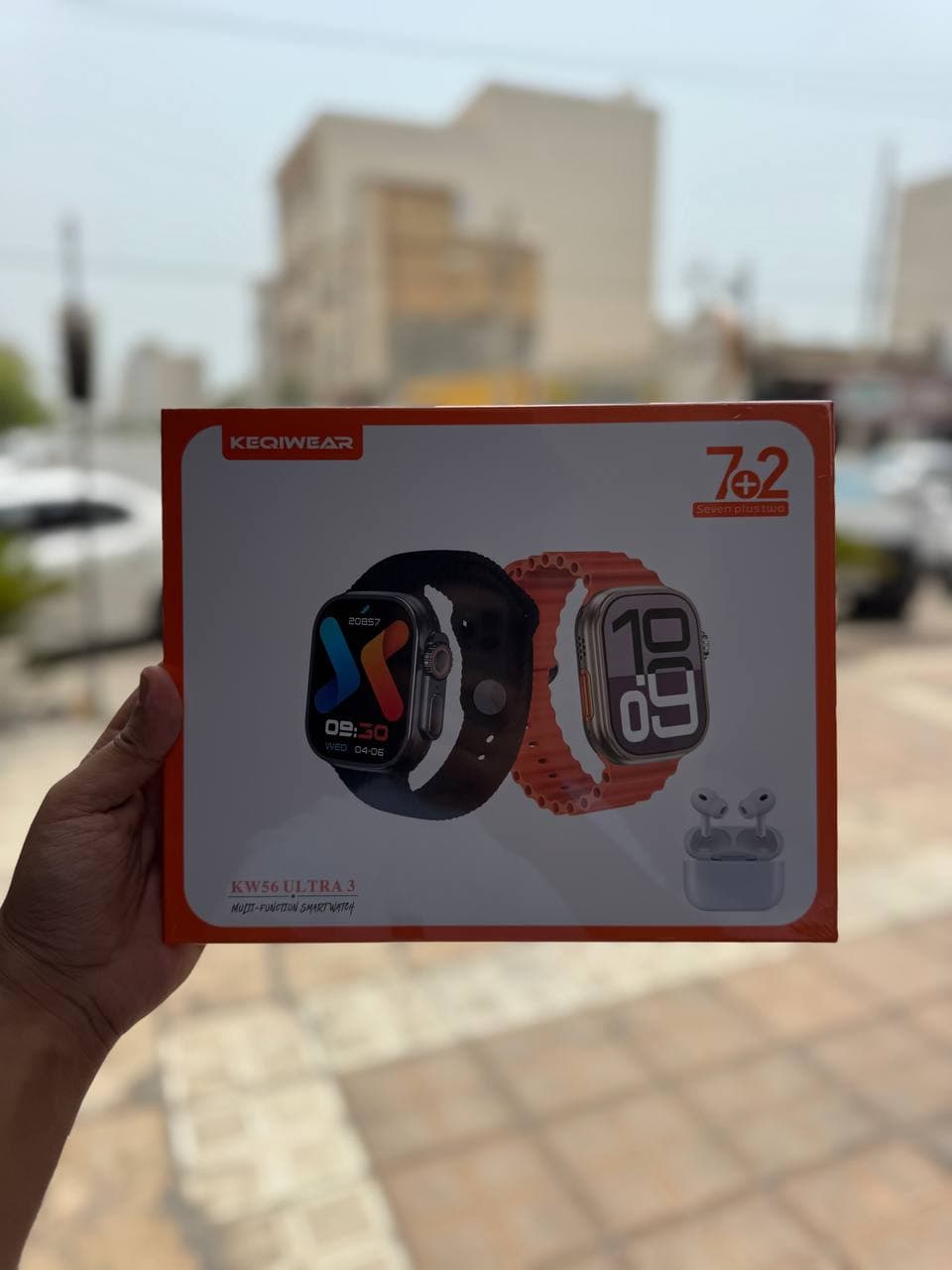 هوشمند KW56 Ultra3 ⌚ + ایرپاد هدیه و ۷ بند رنگی — تصویر ۲