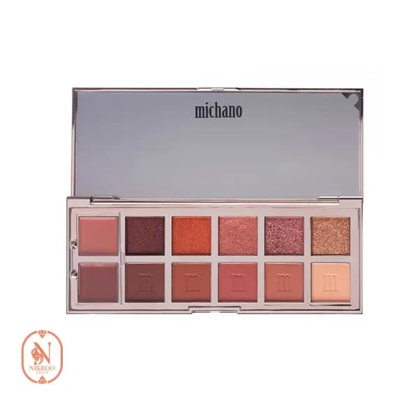 پالت سایه 12 رنگ میچانو مدل DUSTY ROSE