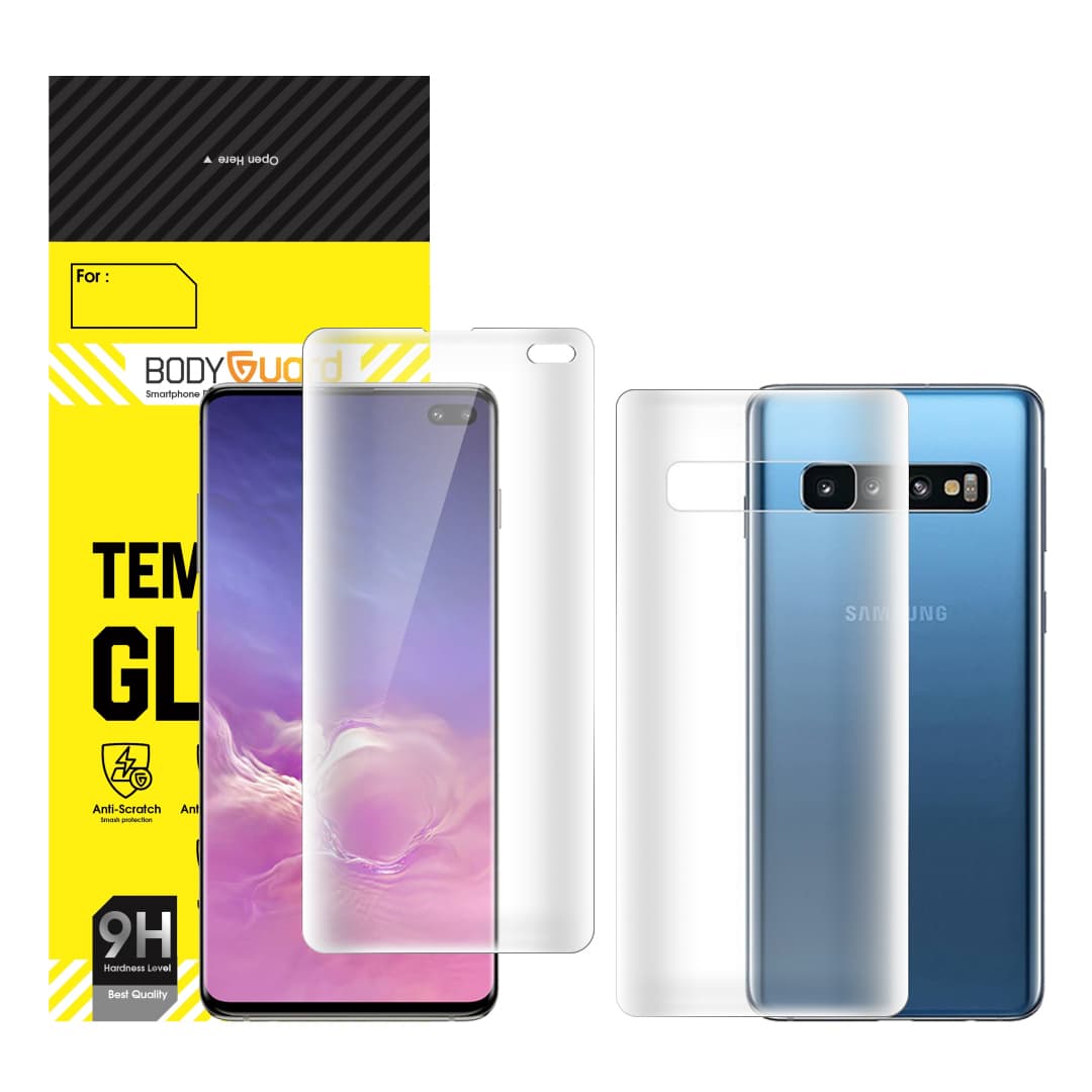 محافظ صفحه نمایش مات بادیگارد مدل HydroGel مناسب برای گوشی موبایل سامسونگ Galaxy S10 Plus به همراه محافظ پشت