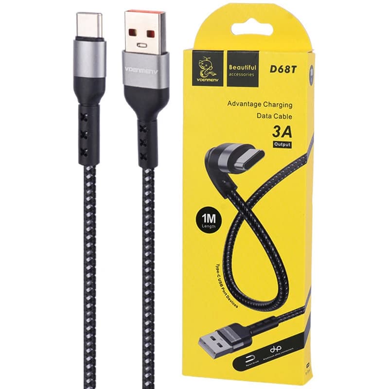 كابل شارژ تایپ سی Vdenmenv D68T 3A Type-C