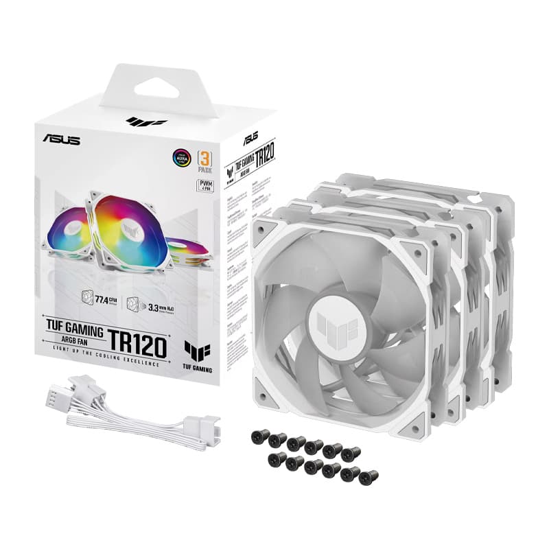 فن کیس ایسوس مدل TUF Gaming TR120 ARGB 3in1 White — تصویر ۴