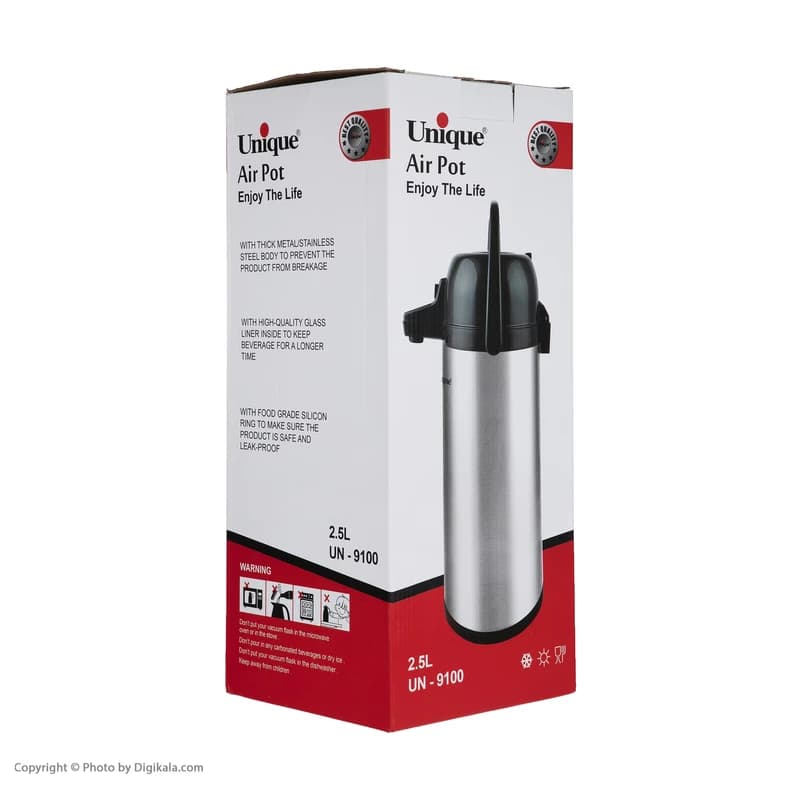 فلاسک پمپی یونیک مدل UN-9100 گنجایش 2.5 لیتر — تصویر ۵