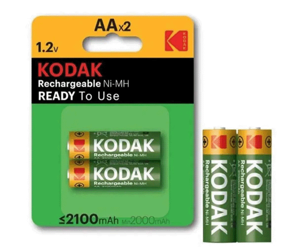 باتری قلمی قابل شارژ کداک مدل Kodak Rechargeable 2100mAh Ni-MH پک 2 عددی