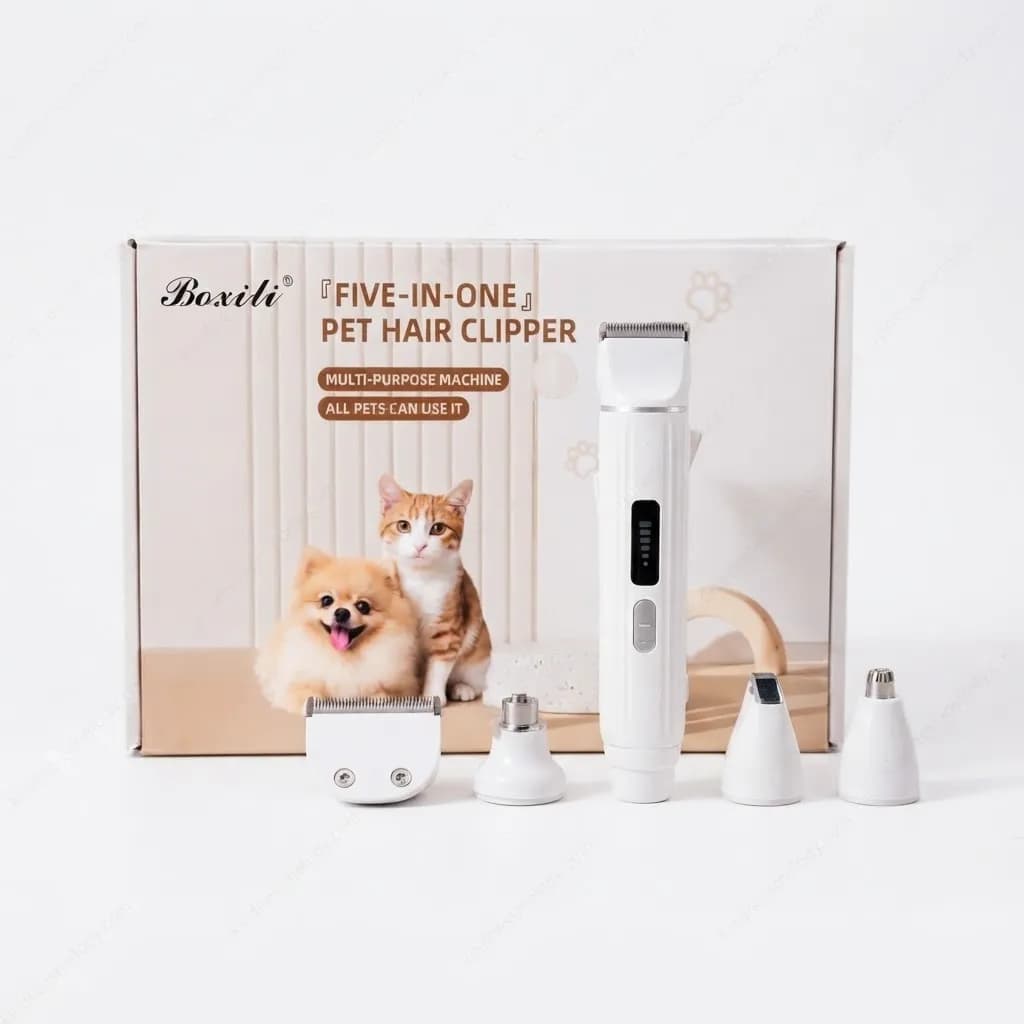 ماشین اصلاح حرفه‌ای حیوانات خانگی 5 کاره in 1 Pet Grooming Clipper Kit‏ 5