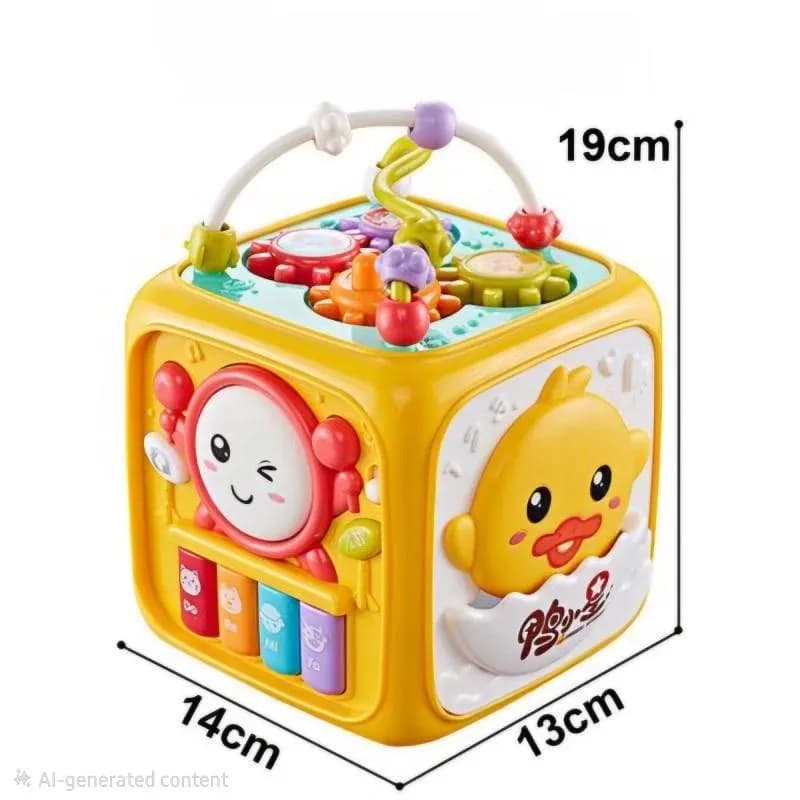 مکعب هوش موزیکال شش وجهی کودک مدل Toddler Baby Music Hexahedron Blocks — تصویر ۵