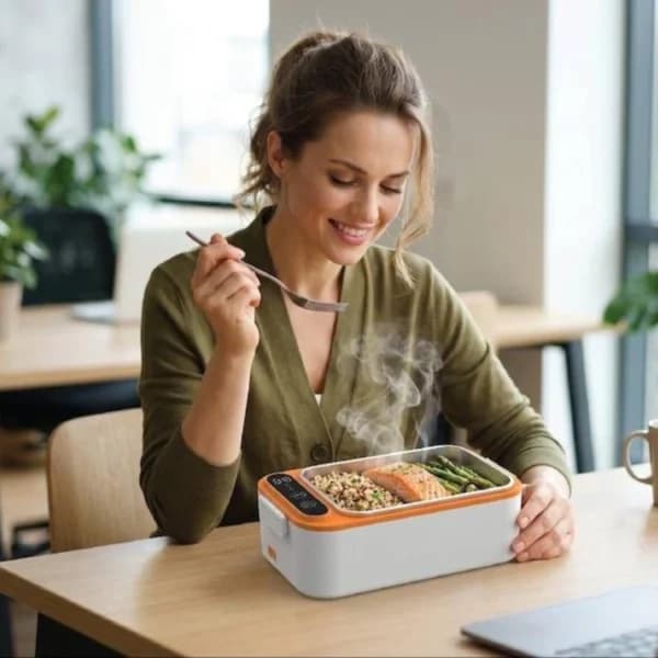 ظرف و گرم کن غذای شارژی پورودو مدل Lite Lunch PDLFSTDA01 — تصویر ۲