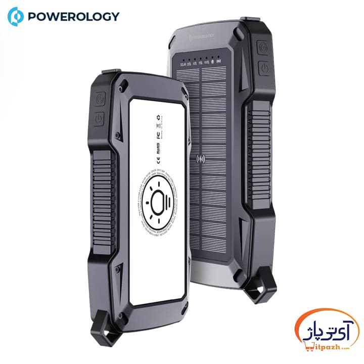 پاوربانک وایرلس و خورشیدی 40000mAh پاورولوژی Helio Lux توان 65W PD