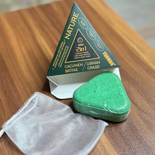 صابون رزماری رویش مجدد و ضد ریزش نیچر اصل اورجینال وارداتی تقویت مو ریش ابرو صابون مثلثی سبز رزماری — تصویر ۵