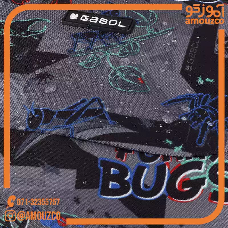 جامدادی سه زیپ Bugs سایز 22×7×7 گابل (2026) — تصویر ۵
