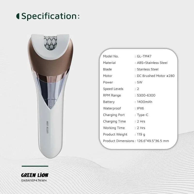کیت اپیلاتور 5 کاره گرین لاین مدل Green Lion Epilator Kit — تصویر ۲