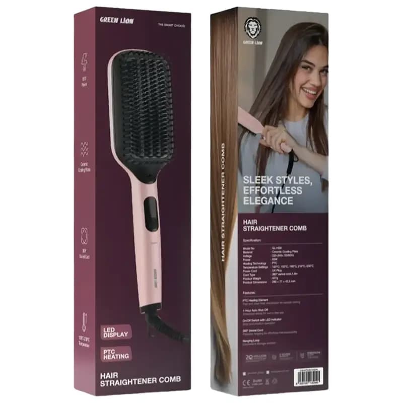 برس حرارتی گرین لاین مدل Green Lion Hair Straightener Comb — تصویر ۲