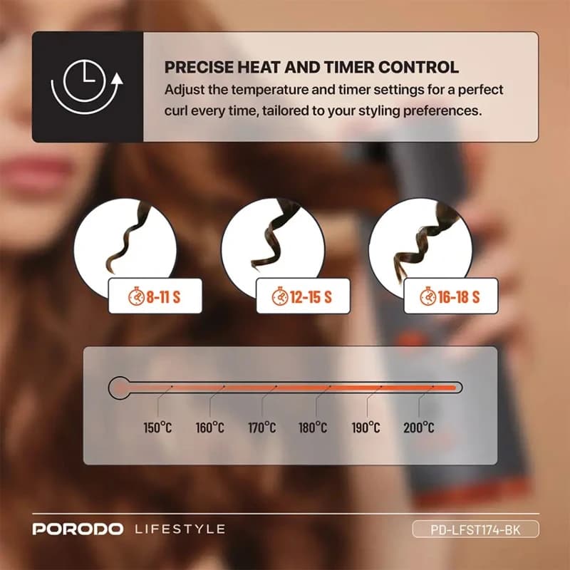 فرکننده مو اتوماتیک پرودو مدل Porodo LFST174 — تصویر ۴