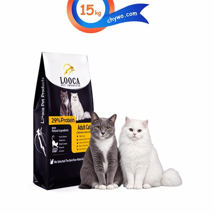 غذای خشک گربه بالغ لوکا طعم مرغ و برنج وزن 15 کیلوگرم Looca Adult Cat