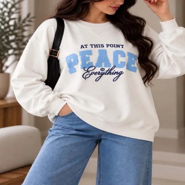 بلوز دورس پنبه مدل PEACE