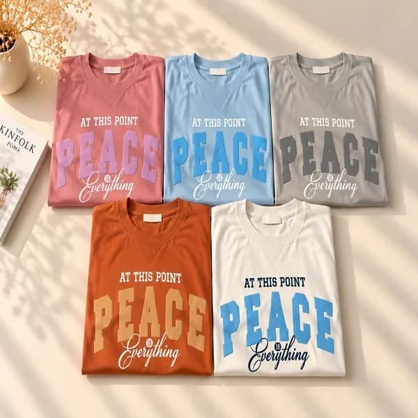 بلوز دورس پنبه مدل PEACE — تصویر ۳
