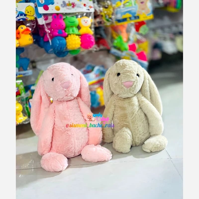 عروسک وارداتی خرگوش نرمالو جنس خز نرم بچگانه و نوزادی دخترانه و پسرانه سیسمونی