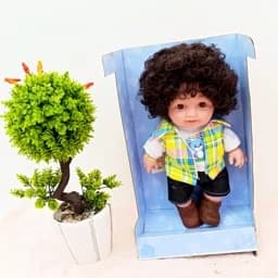 عروسک پسر لاکچری تمام گوشتی قد حدودا 30سانت موزیکال 3 آوازه مو کاشت — تصویر ۵