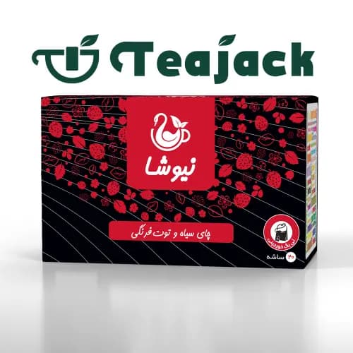 دمنوش چای سیاه و توت فرنگی نیوشا