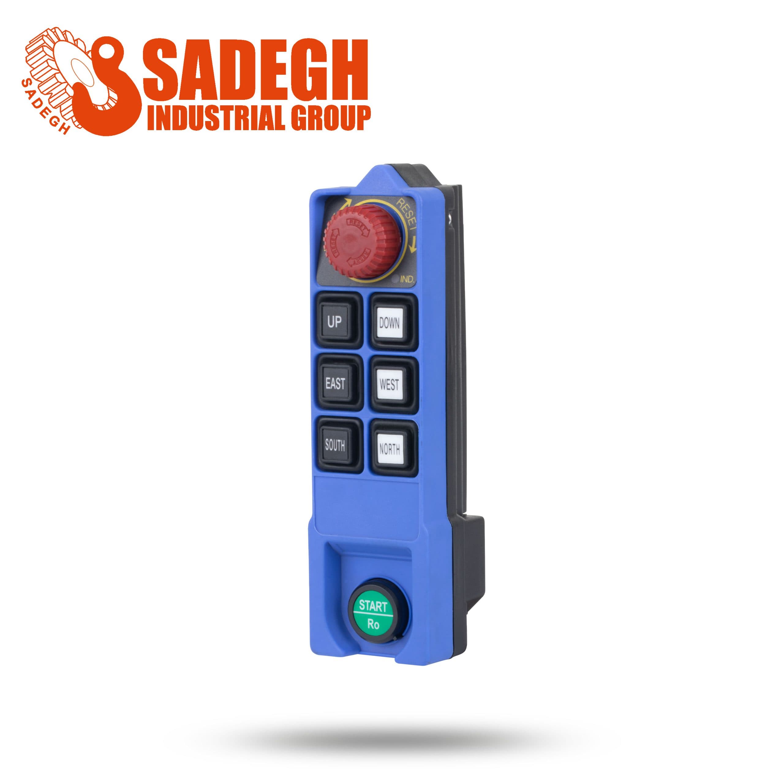 فرستنده ریموت کنترل 6کلید تک سرعت جرثقیل سقفی ساگا L8B-TX