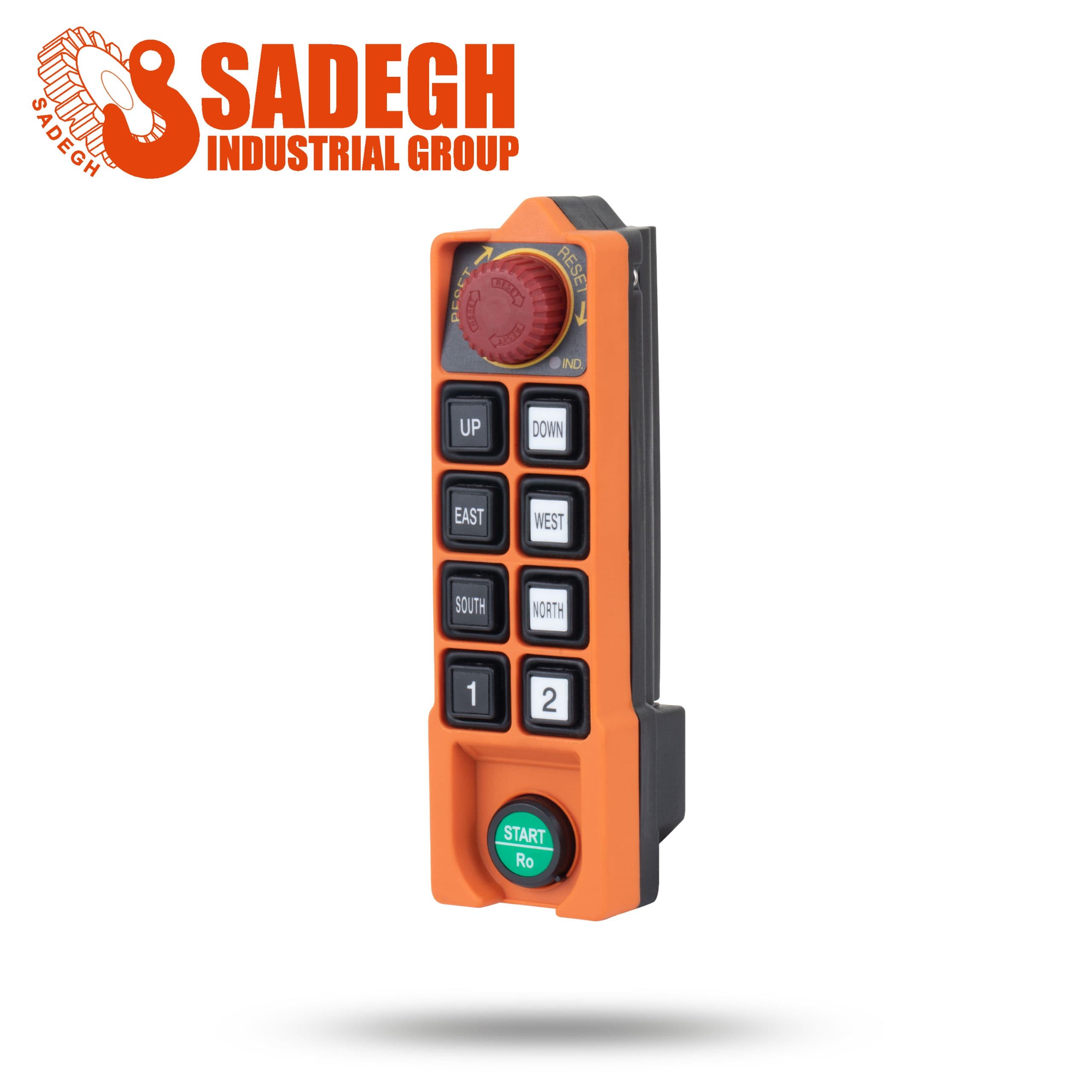 فرستنده ریموت کنترل 8کلید دوسرعت جرثقیل سقفی ساگا L10-TX