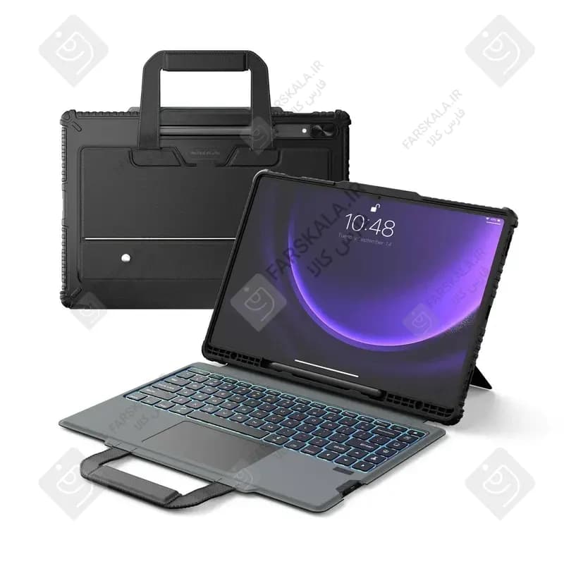 کیف کلاسوری نیلکین با دستگیره و کیبورد Carry Go Portable Handle تبلت سامسونگ Tab S9 Ultra