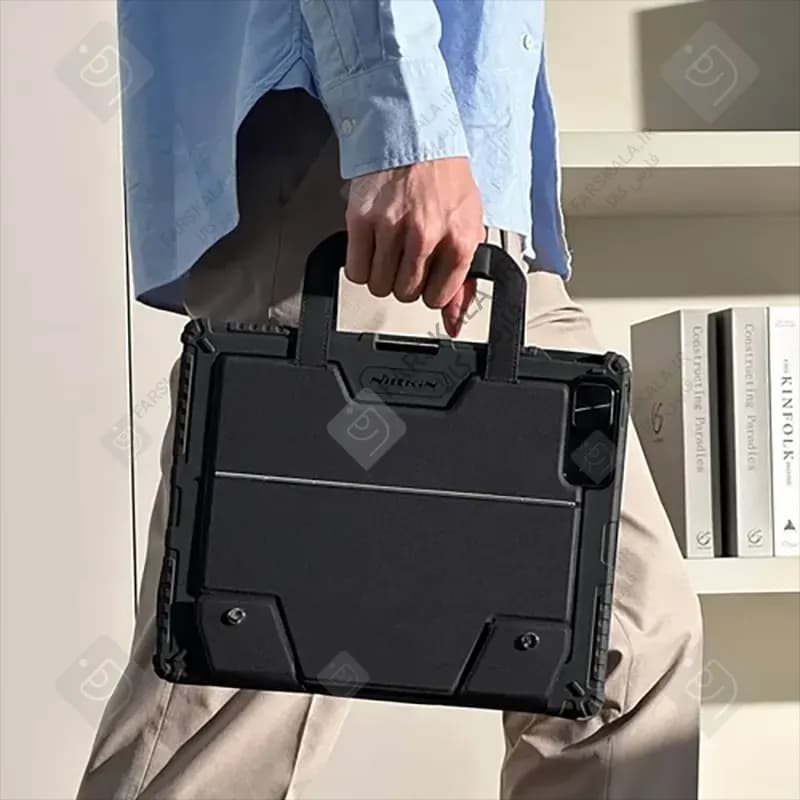 کیف کلاسوری نیلکین با دستگیره و کیبورد Carry Go Portable Handle تبلت سامسونگ Tab S9 Ultra — تصویر ۲
