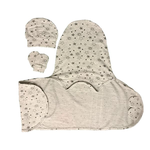 قنداق دورپیچ نوزاد طرح ستاره برند بی بی 4 لایف baby 4 life کد 8411