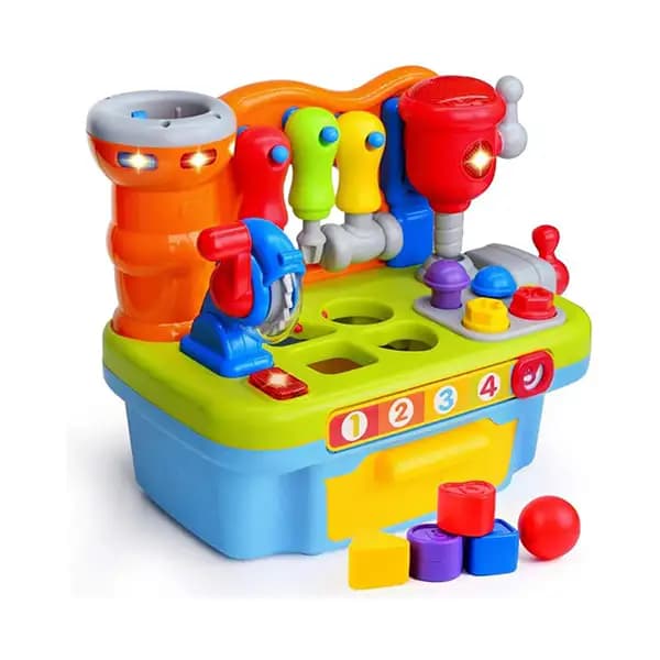 اسباب بازی موزیکال و چراغدار جعبه ابزار برند هولی تویز HOLA TOYS کد 907 — تصویر ۳