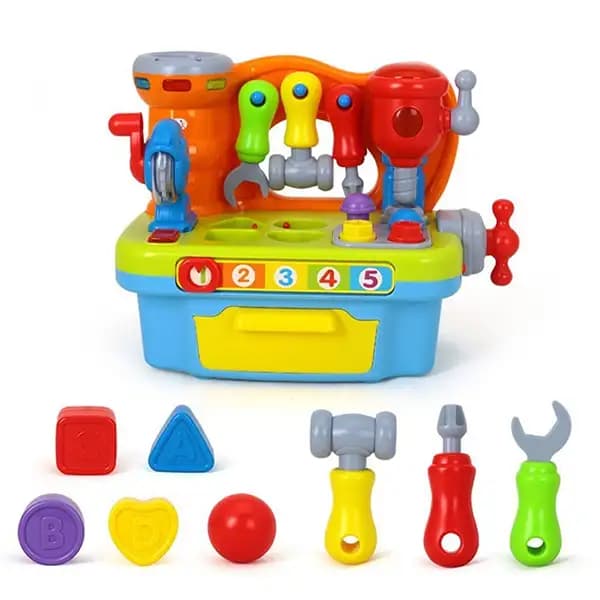 اسباب بازی موزیکال و چراغدار جعبه ابزار برند هولی تویز HOLA TOYS کد 907 — تصویر ۲