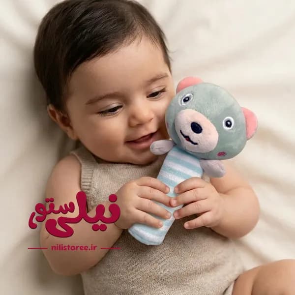 جغجغه سوتی طرح حیوانات برند baby fans — تصویر ۴