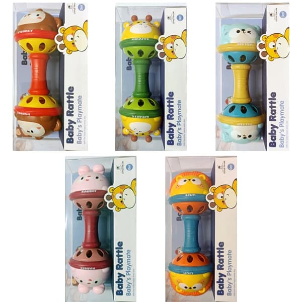 جغجغه نوزاد طرح حیوانات برند baby rattle کد 1163