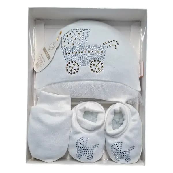 ست 3 تکه کلاه دستکش پاپوش maxi.bebe