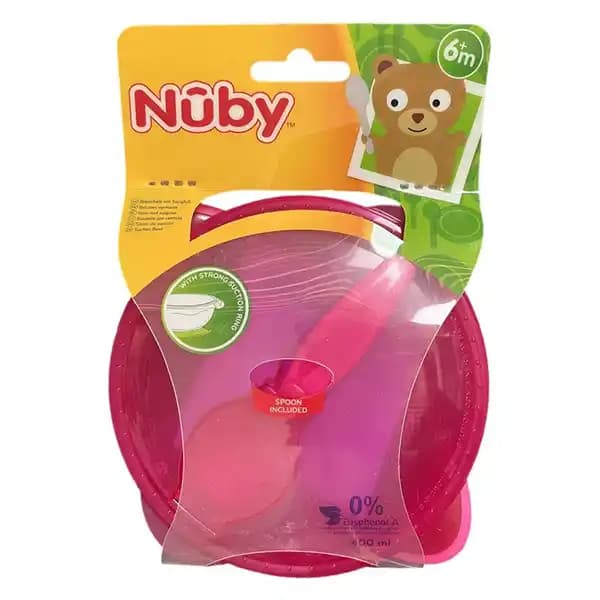 ظرف غذا کودک همراه با قاشق برند nuby