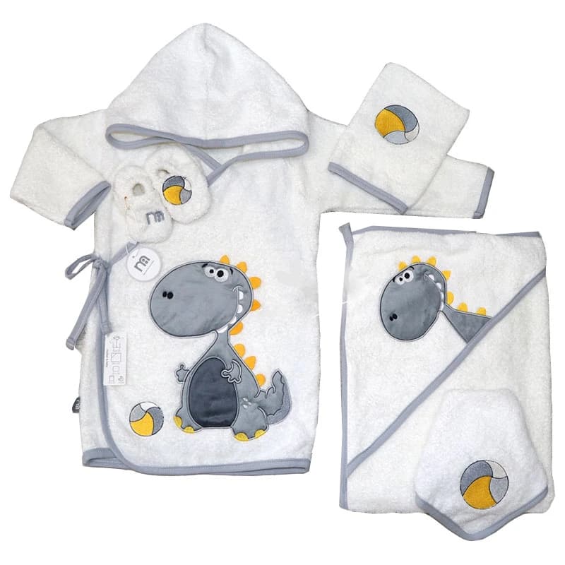 سرویس حوله 5 تکه برند مادرکر mothercare طرح دایناسور