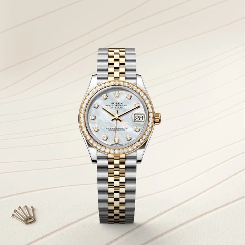 رولکس Datejust 36 مرواریدی سفید نگیندار دو رنگ | رفرنس M126283RBR-0009 — تصویر ۴