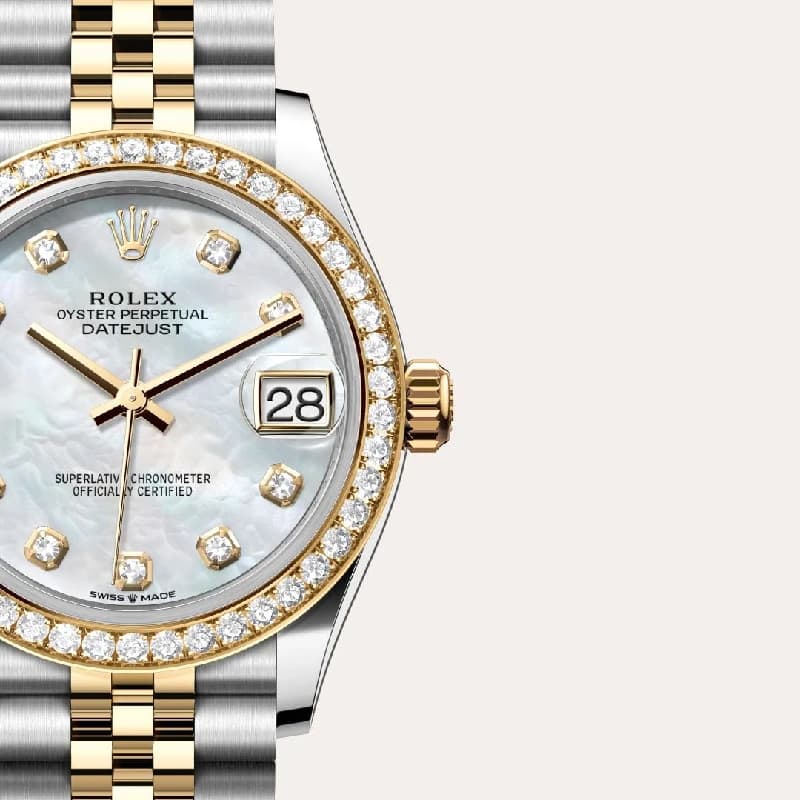 رولکس Datejust 36 مرواریدی سفید نگیندار دو رنگ | رفرنس M126283RBR-0009 — تصویر ۲