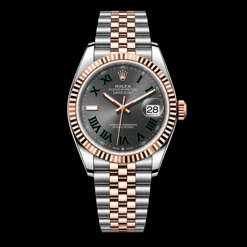 رولکس Datejust 36 Wimbledon خاکستری سبز رزگلد | رفرنس M126231-0029 — تصویر ۳