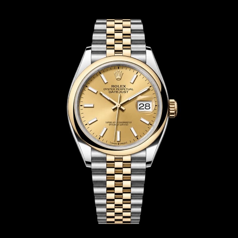 رولکس Datejust 36 شامپاینی دو رنگ | رفرنس M126203-0015