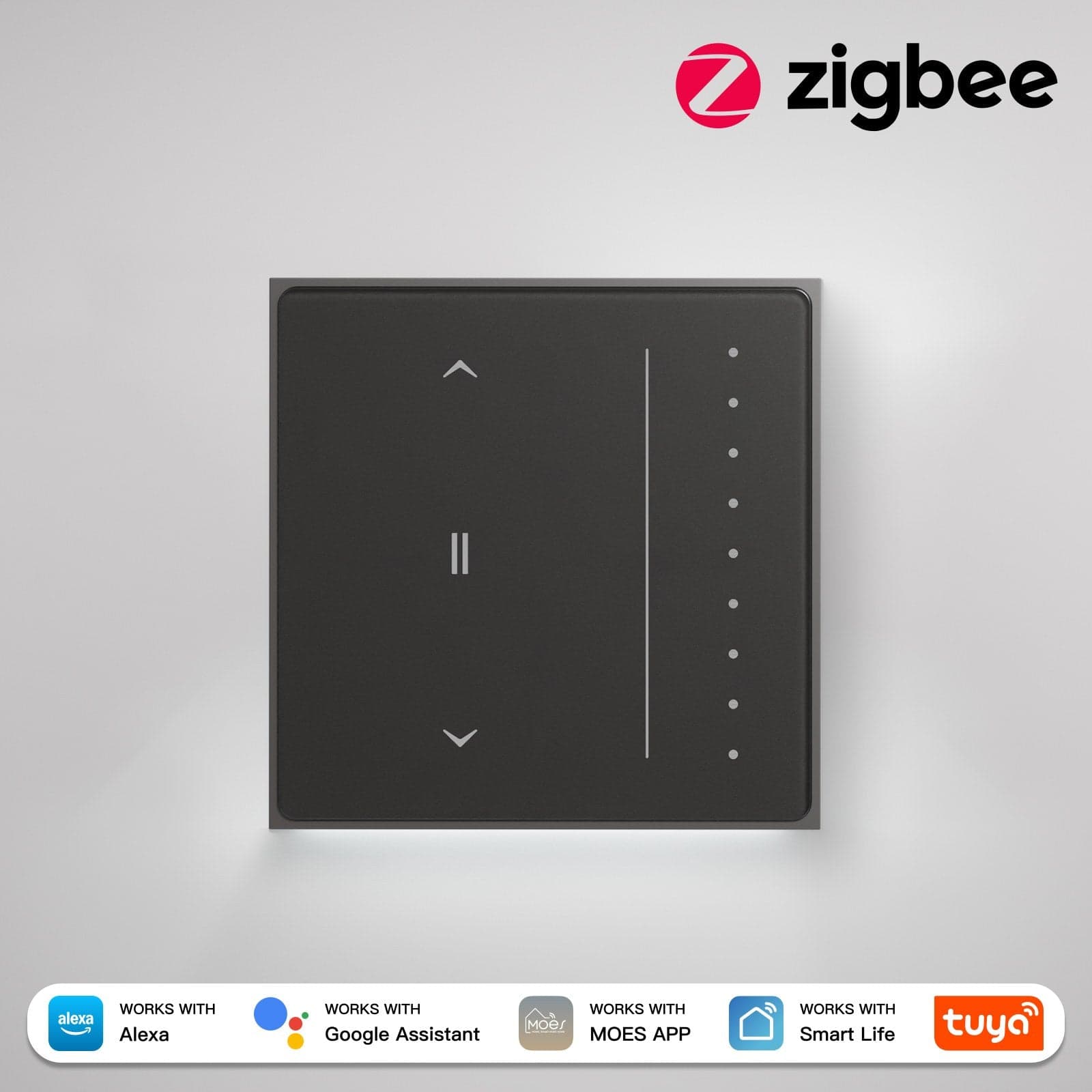 کلید لمسی هوشمند پرده برقی 600w Star feather زیگبی تویا برند MOES — تصویر ۸