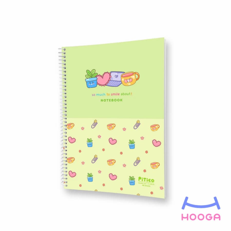 دفتر زبان 80 برگ مجلد طرح Work Time