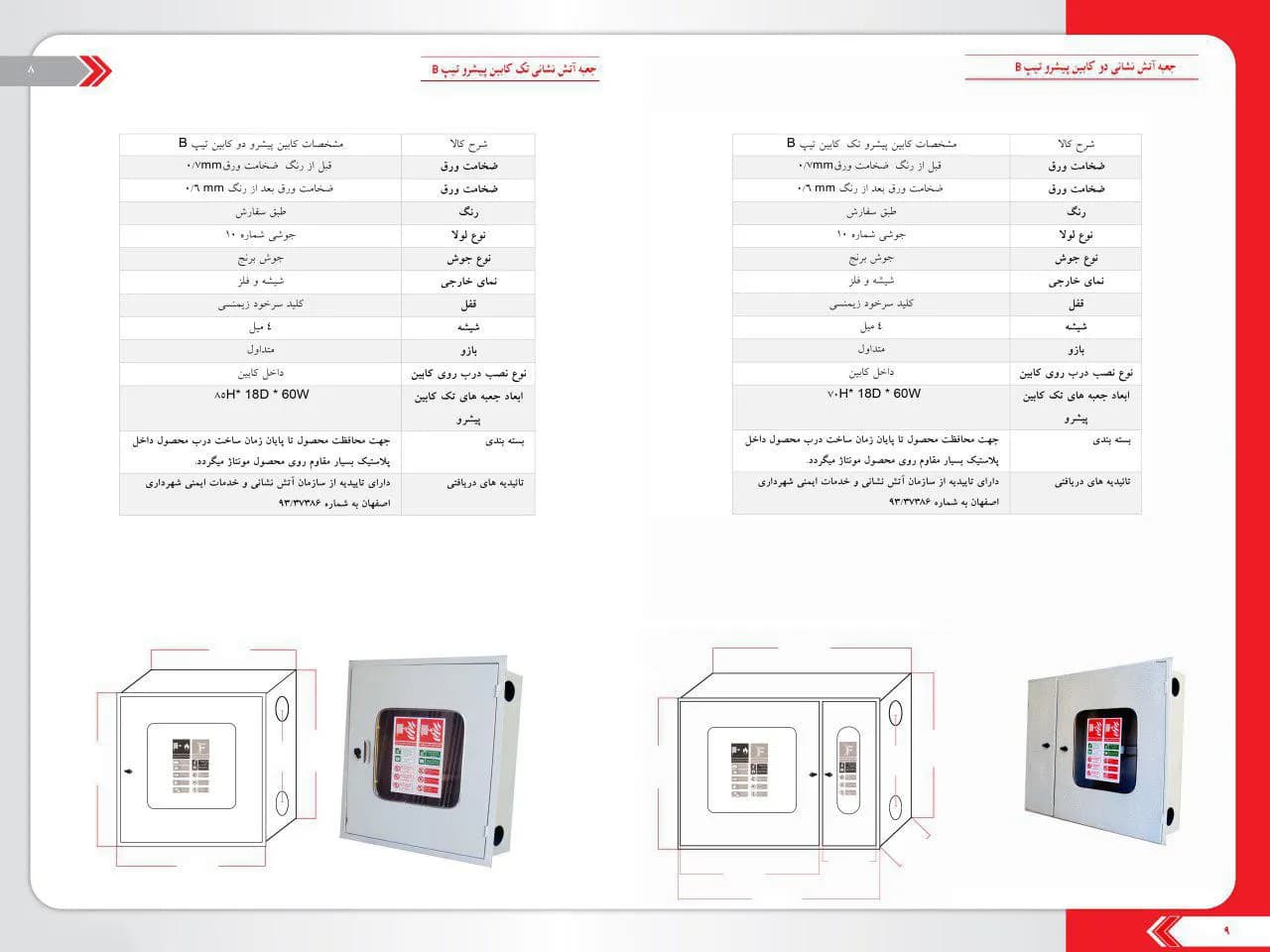 جعبه آتش نشانی تک کابین بهسازان تیپ A — تصویر ۲