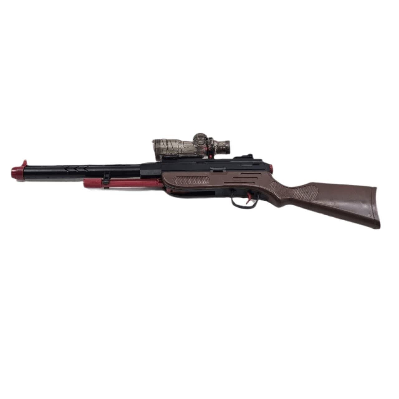 اسباب بازی تفنگ ناب سل مدل شاتگان چراغدار دوکاره کد SHOTGUN M30 NO.1 LONG DISTANCE مناسب برای رده سنی نوجوانان — تصویر ۷