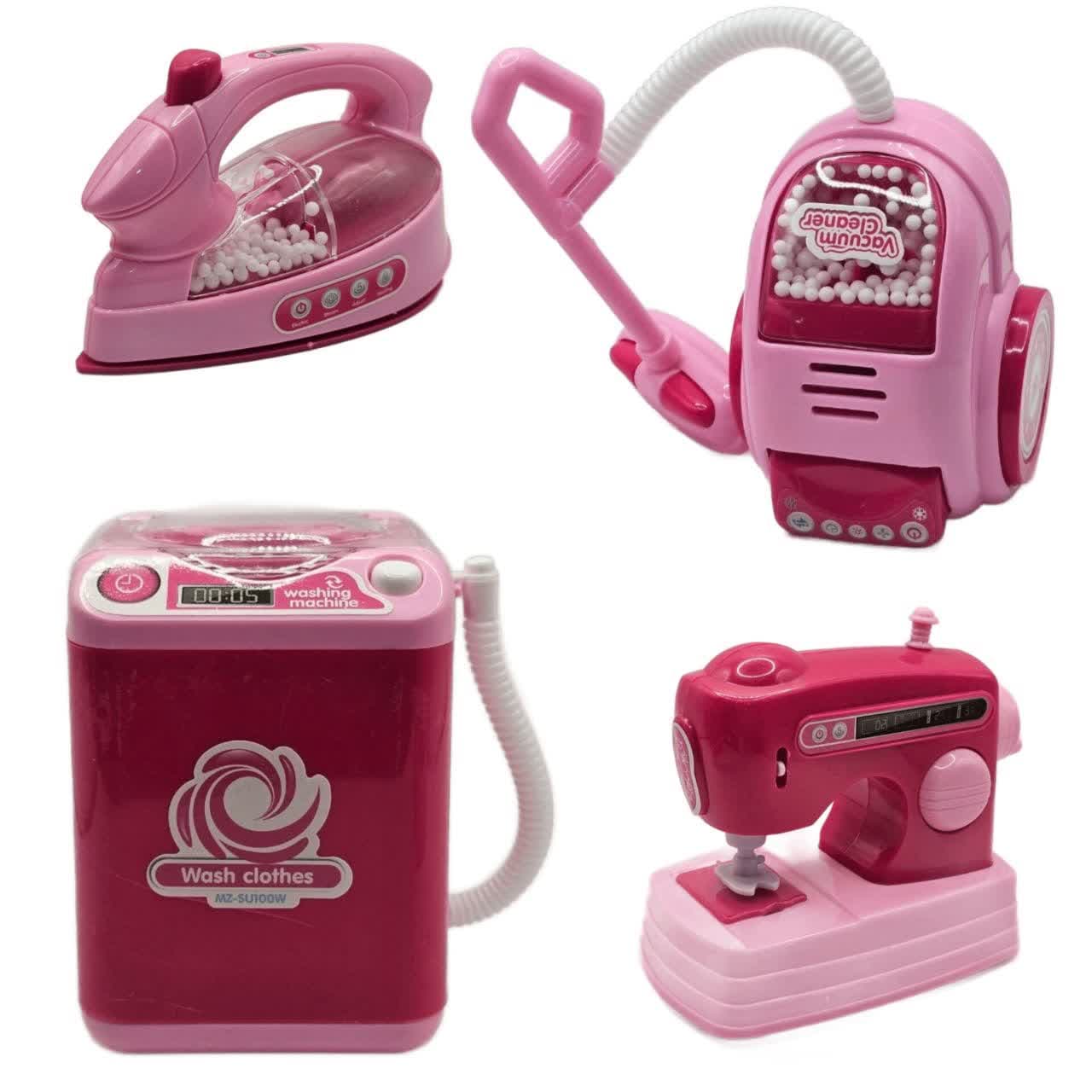 ست اسباب بازی لوازم خانگی ناب سل مدل چراغدار موزیکال کد FUN HOME MINI APPLIANCE مجموعه 4 عددی