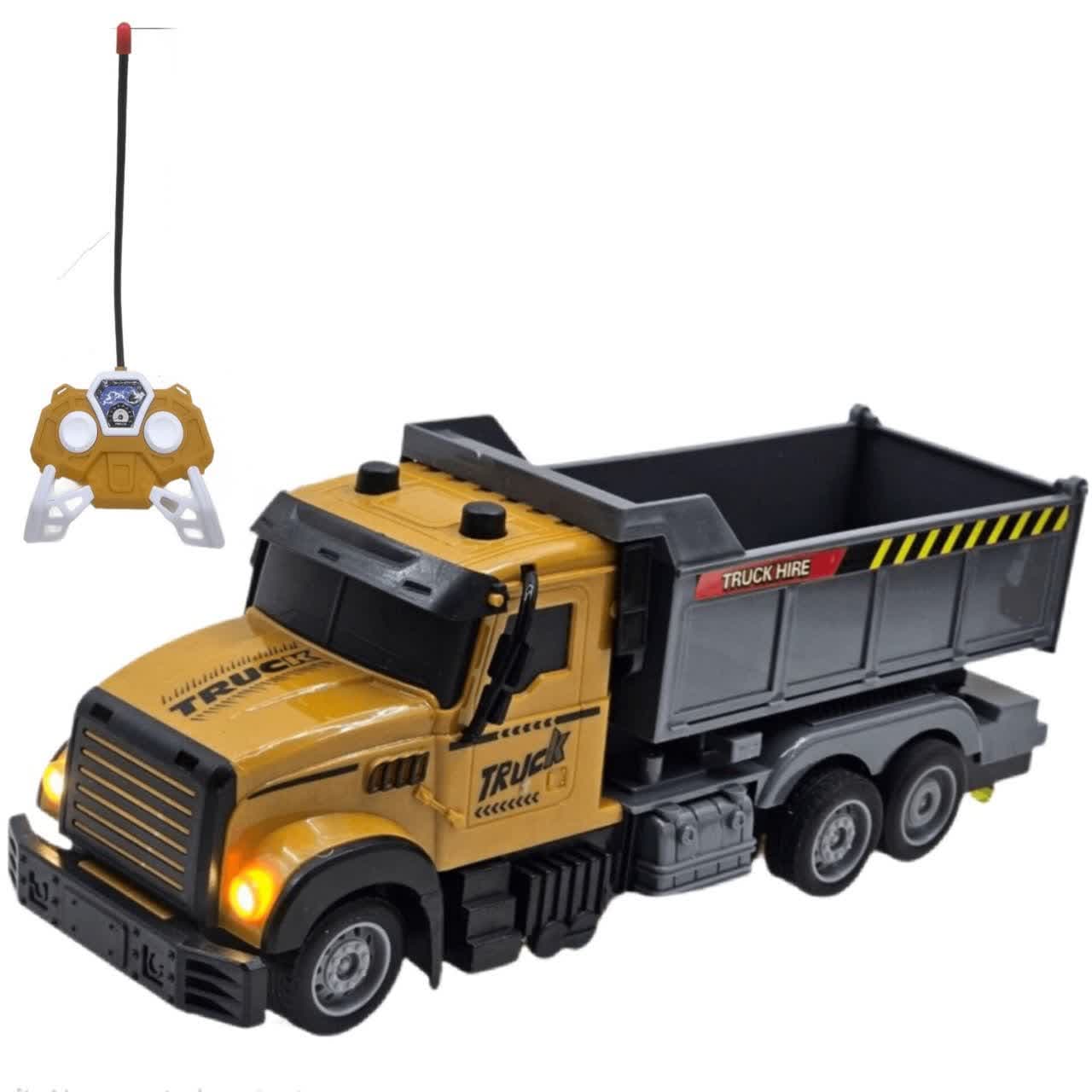 ماشین بازی کنترلی ناب سل مدل کامیون حمل خاک چراغدار شارژی کد ENGINERING VEHICLE TRUCK RC RADIO CONTROL — تصویر ۸