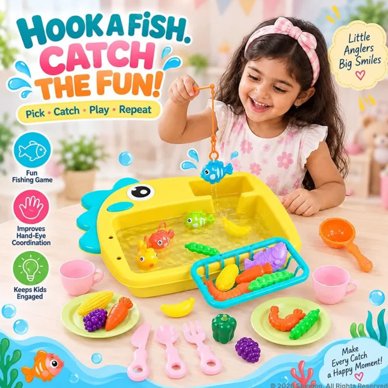اسباب بازی ناب سل مدل سینک ظرفشویی طرح دایناسور بامزه مجموعه 23 عددی کد DINOSAURS KITCHEN SINK ELECTRIC PUMP به همراه پمپ آب الکتریکی و چرخش آب — تصویر ۲