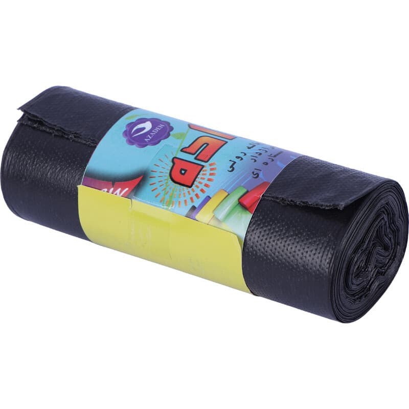 کیسه زباله رولی مشکی آزاده سایز 70*55 سانتی متر بسته 200 گرمی — تصویر ۲