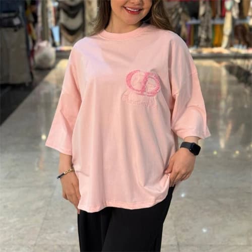 تیشرت دیور زنانه پنبه فری سایز تا 46