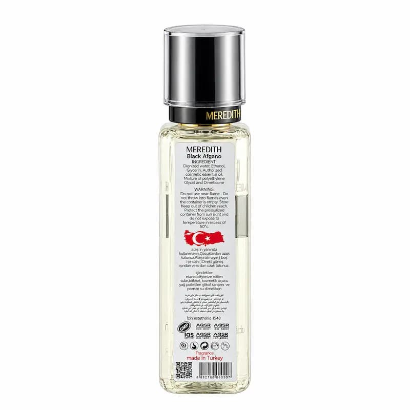 بادی اسپلش مردانه مردیت مدل Black Afgano حجم 250 میلی لیتر — تصویر ۲