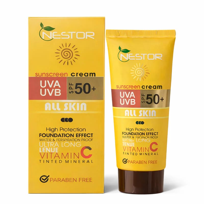 کرم ضد آفتاب نستور SPF 50 مناسب انواع پوست حجم 50 میلی