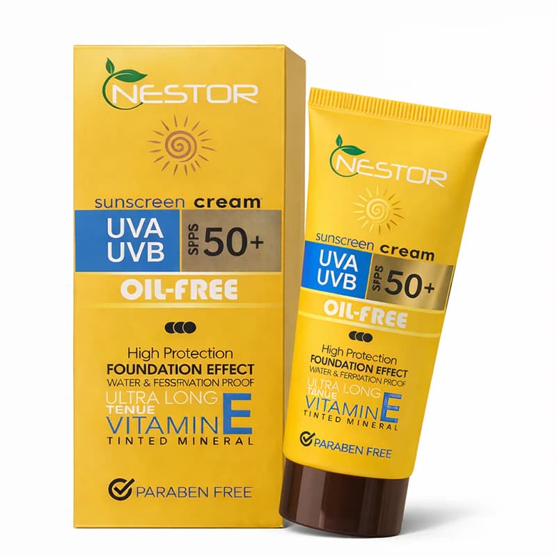 کرم ضد آفتاب نستور SPF50 مناسب پوست چرب حجم 50 میلی — تصویر ۲